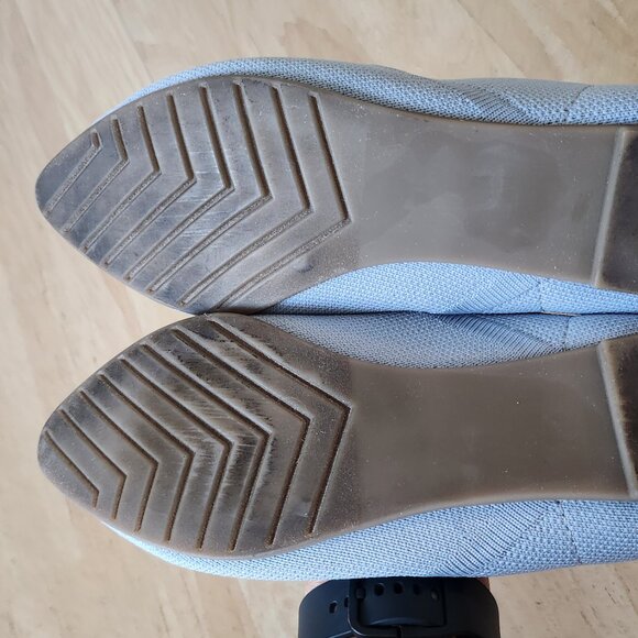 Cynthia Rowley Calla Ballet Flats Pointed Toes Knit Light Blue Shoes Size 6.5 - Picture 6 of 7